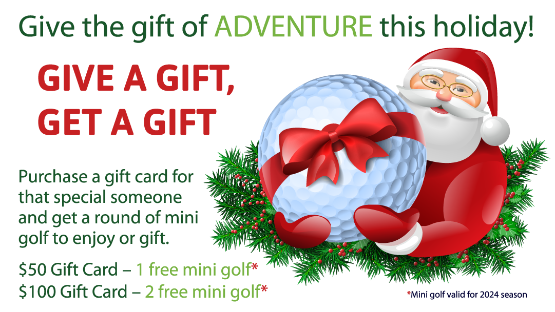 Adventure Village Give a Gift Get a Gift Holiday promotion